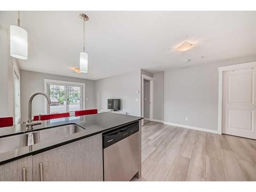 4114-240 Skyview Ranch Road Ne, Calgary, AB - Indoor Photo Showing Kitchen With Double Sink