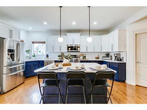 55 Bridlerange Circle Sw, Calgary, AB - Indoor Photo Showing Kitchen With Stainless Steel Kitchen With Upgraded Kitchen