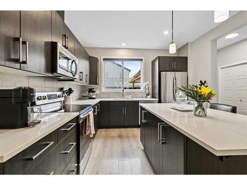 99 Masters Manor Se, Calgary, AB - Indoor Photo Showing Kitchen With Stainless Steel Kitchen With Upgraded Kitchen