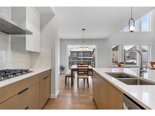 628 Legacy Woods Circle Se, Calgary, AB - Indoor Photo Showing Kitchen With Double Sink With Upgraded Kitchen