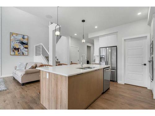 628 Legacy Woods Circle Se, Calgary, AB - Indoor Photo Showing Kitchen With Double Sink With Upgraded Kitchen