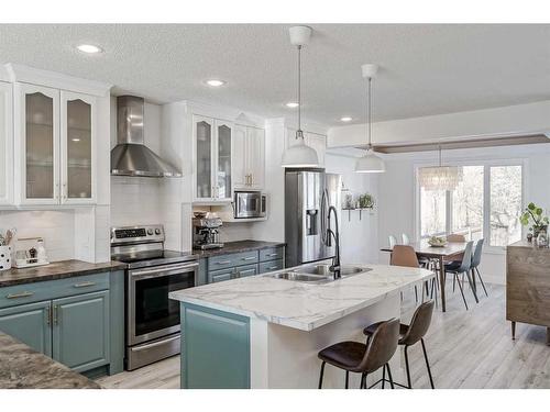 8460 61 Avenue Nw, Calgary, AB - Indoor Photo Showing Kitchen With Stainless Steel Kitchen With Double Sink With Upgraded Kitchen