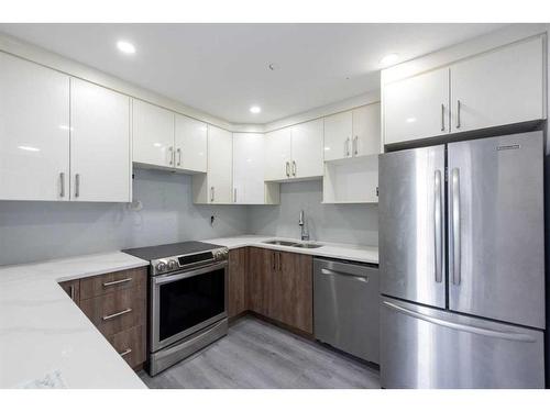 808 Mcneill Road Ne, Calgary, AB - Indoor Photo Showing Kitchen With Double Sink With Upgraded Kitchen