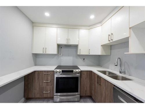 808 Mcneill Road Ne, Calgary, AB - Indoor Photo Showing Kitchen With Double Sink With Upgraded Kitchen