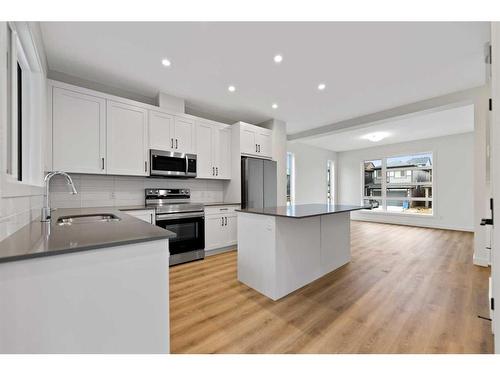 45 Lucas Way Nw, Calgary, AB - Indoor Photo Showing Kitchen With Upgraded Kitchen