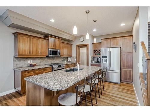 70 Valley Crest Rise Nw, Calgary, AB - Indoor Photo Showing Kitchen With Stainless Steel Kitchen With Double Sink