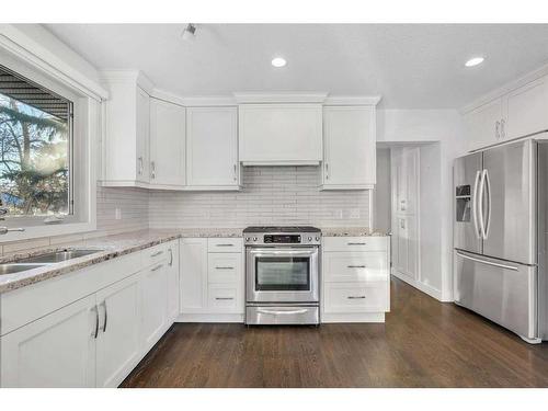 3 Cardiff Drive Nw, Calgary, AB - Indoor Photo Showing Kitchen With Stainless Steel Kitchen With Double Sink With Upgraded Kitchen