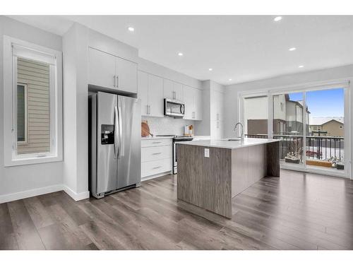 213 Skyview Ranch Circle Ne, Calgary, AB - Indoor Photo Showing Kitchen With Stainless Steel Kitchen With Upgraded Kitchen