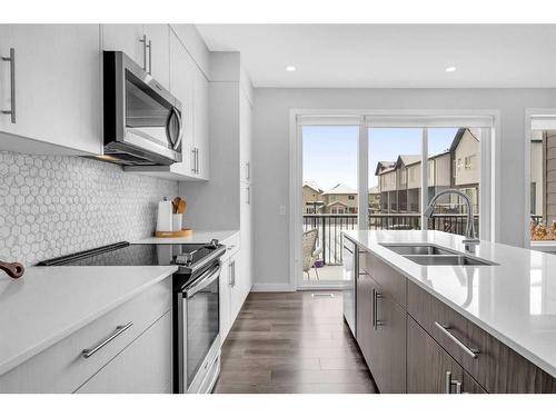 213 Skyview Ranch Circle Ne, Calgary, AB - Indoor Photo Showing Kitchen With Double Sink With Upgraded Kitchen