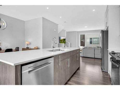 213 Skyview Ranch Circle Ne, Calgary, AB - Indoor Photo Showing Kitchen With Stainless Steel Kitchen With Double Sink With Upgraded Kitchen