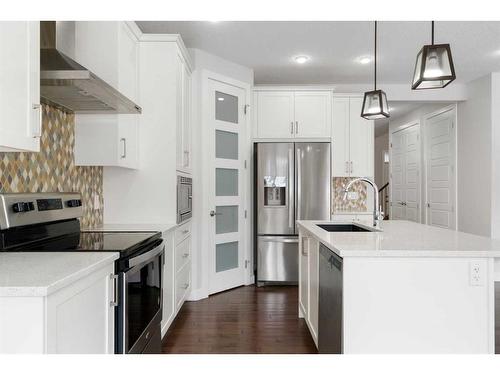 59 Saddlelake Manor Ne, Calgary, AB - Indoor Photo Showing Kitchen With Upgraded Kitchen