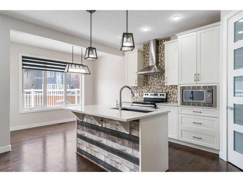 59 Saddlelake Manor Ne, Calgary, AB - Indoor Photo Showing Kitchen With Upgraded Kitchen