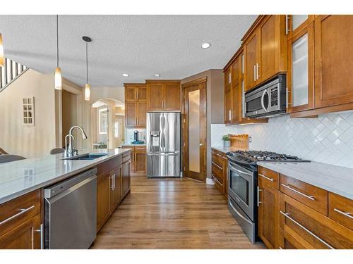 217 Auburn Glen Circle Se, Calgary, AB - Indoor Photo Showing Kitchen With Stainless Steel Kitchen With Upgraded Kitchen