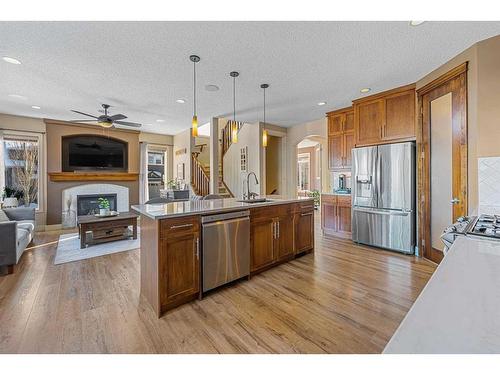 217 Auburn Glen Circle Se, Calgary, AB - Indoor Photo Showing Other Room With Fireplace