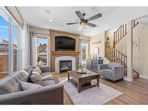 217 Auburn Glen Circle Se, Calgary, AB - Indoor Photo Showing Living Room With Fireplace