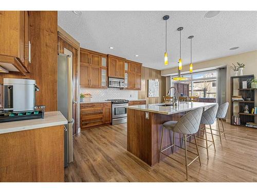 217 Auburn Glen Circle Se, Calgary, AB - Indoor Photo Showing Kitchen With Stainless Steel Kitchen With Upgraded Kitchen