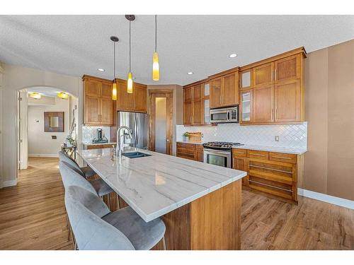 217 Auburn Glen Circle Se, Calgary, AB - Indoor Photo Showing Kitchen With Stainless Steel Kitchen With Double Sink With Upgraded Kitchen