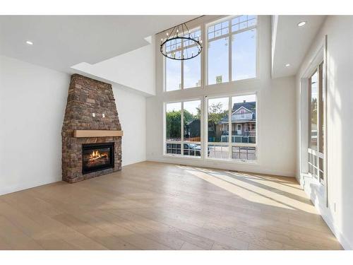 1516 22 Avenue Sw, Calgary, AB - Indoor Photo Showing Other Room With Fireplace