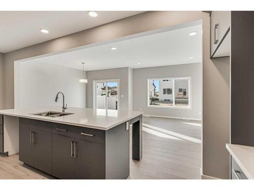 124 Emerald Drive, Red Deer, AB - Indoor Photo Showing Kitchen With Double Sink