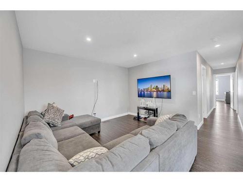 17 Cornerstone Parade Ne, Calgary, AB - Indoor Photo Showing Living Room With Fireplace