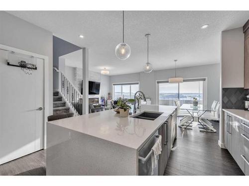 17 Cornerstone Parade Ne, Calgary, AB - Indoor Photo Showing Kitchen With Double Sink With Upgraded Kitchen