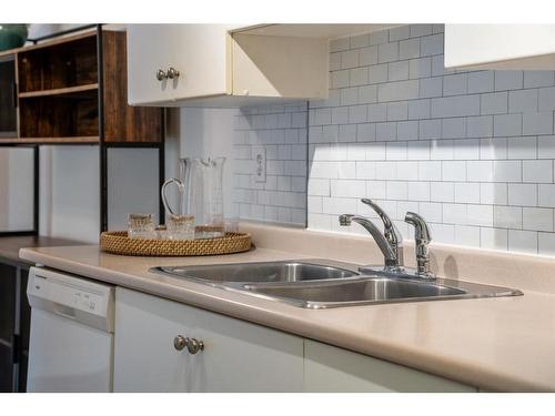 18B-80 Galbraith Drive Sw, Calgary, AB - Indoor Photo Showing Kitchen With Double Sink