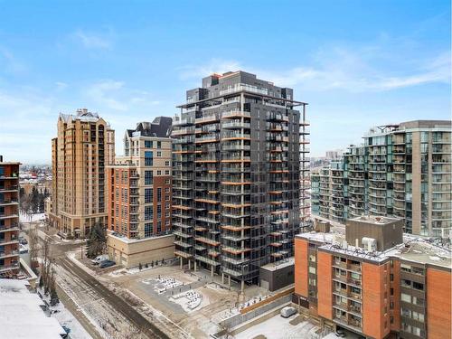 1105-730 2 Avenue Sw, Calgary, AB - Outdoor With Balcony With Facade