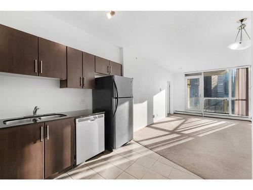 1108-325 3 Street Se, Calgary, AB - Indoor Photo Showing Kitchen With Stainless Steel Kitchen With Double Sink