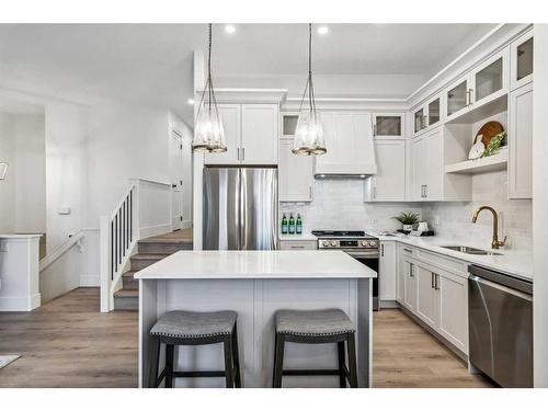 364 Prominence Heights Sw, Calgary, AB - Indoor Photo Showing Kitchen With Stainless Steel Kitchen With Double Sink With Upgraded Kitchen