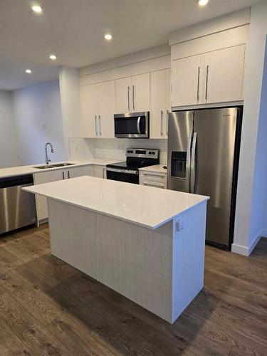 303-669 Savanna Boulevard Ne, Calgary, AB - Indoor Photo Showing Kitchen With Stainless Steel Kitchen With Upgraded Kitchen