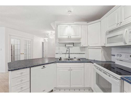 1201-7451 Springbank Boulevard Sw, Calgary, AB - Indoor Photo Showing Kitchen With Double Sink