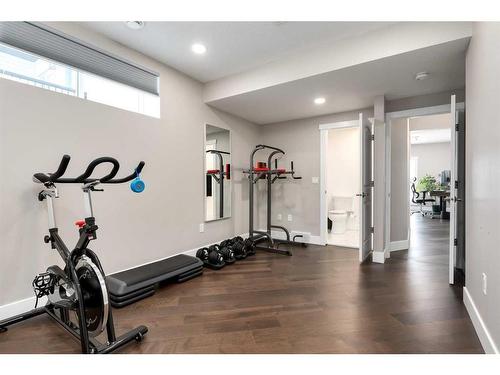 702 Fairways Drive, Vulcan, AB - Indoor Photo Showing Gym Room