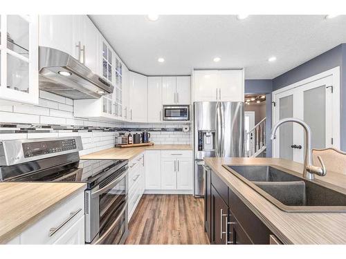 215 West Creek Close, Chestermere, AB - Indoor Photo Showing Kitchen With Double Sink With Upgraded Kitchen