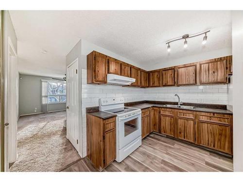 5-4360 58 Street Ne, Calgary, AB - Indoor Photo Showing Kitchen With Double Sink