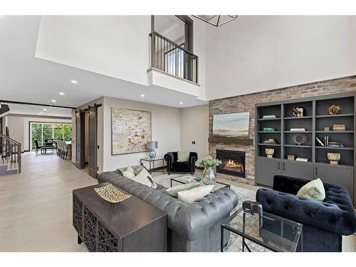 1514 22 Avenue Sw, Calgary, AB - Indoor Photo Showing Living Room With Fireplace