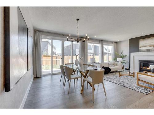 320 Legacy Circle Se, Calgary, AB - Indoor With Fireplace