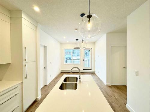 2116-111 Wolf Creek Drive Se, Calgary, AB - Indoor Photo Showing Kitchen With Double Sink