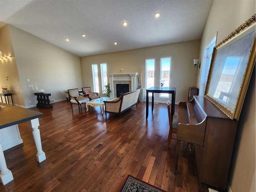 384 Prestwick Terrace Se, Calgary, AB - Indoor With Fireplace