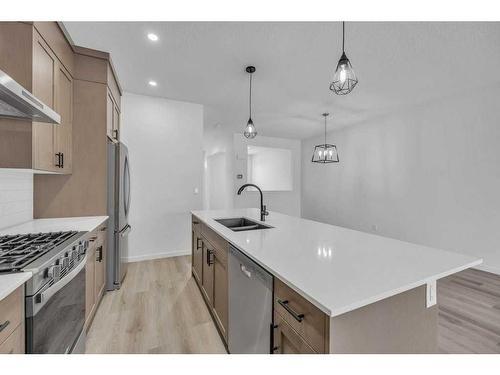 166 Edith Road Nw, Calgary, AB - Indoor Photo Showing Kitchen With Double Sink With Upgraded Kitchen