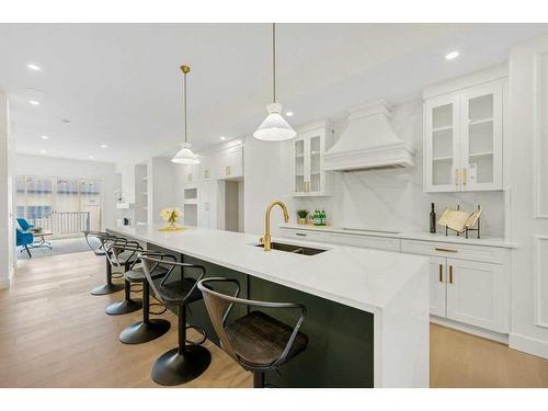 1410 43 Street Sw, Calgary, AB - Indoor Photo Showing Kitchen With Double Sink With Upgraded Kitchen