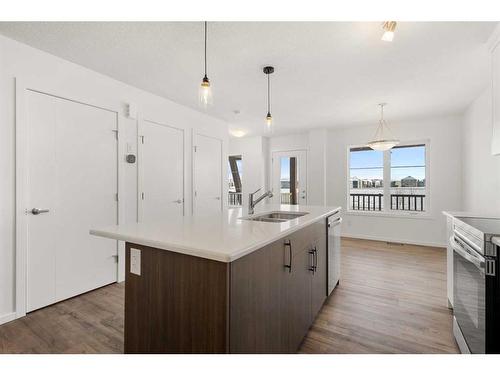 1837 Carrington Boulevard Nw, Calgary, AB - Indoor Photo Showing Kitchen With Double Sink With Upgraded Kitchen