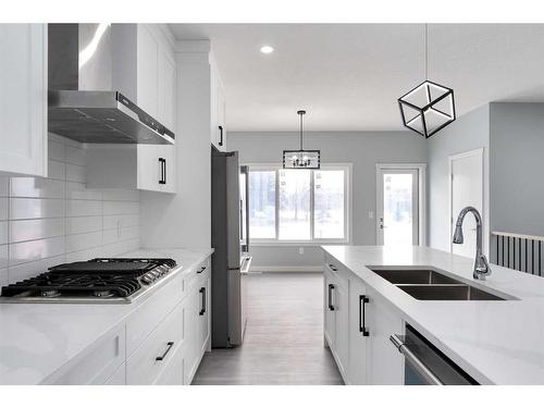 902 Macleod Trail Sw, High River, AB - Indoor Photo Showing Kitchen With Double Sink With Upgraded Kitchen