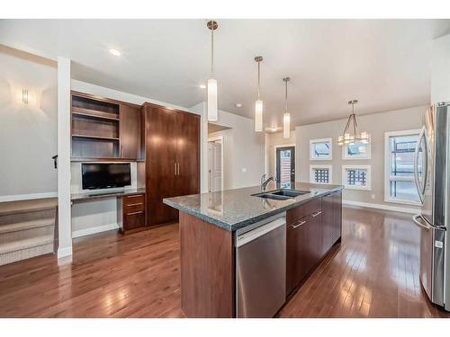 1819 18 Street Sw, Calgary, AB - Indoor Photo Showing Kitchen With Double Sink With Upgraded Kitchen