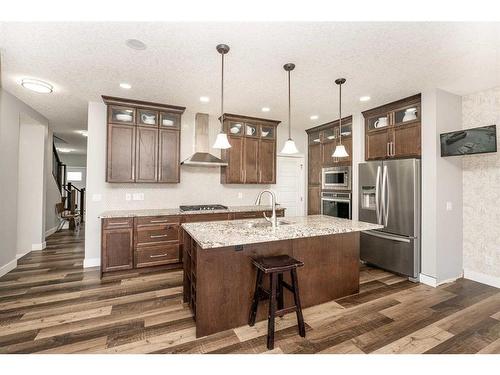 9 Savanna Green Ne, Calgary, AB - Indoor Photo Showing Kitchen With Upgraded Kitchen