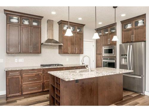 9 Savanna Green Ne, Calgary, AB - Indoor Photo Showing Kitchen With Upgraded Kitchen