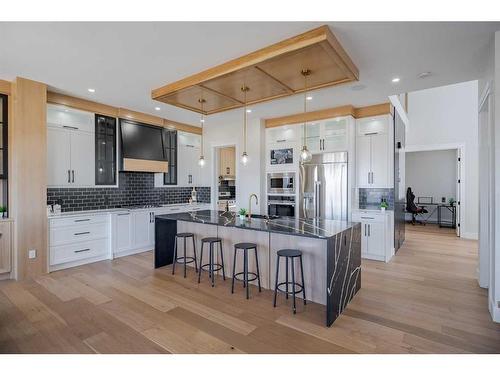 2012 Waterbury Road, Chestermere, AB - Indoor Photo Showing Kitchen With Upgraded Kitchen