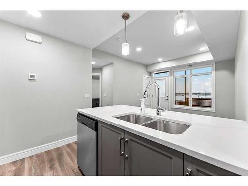 282 Seton Passage Se, Calgary, AB - Indoor Photo Showing Kitchen With Double Sink