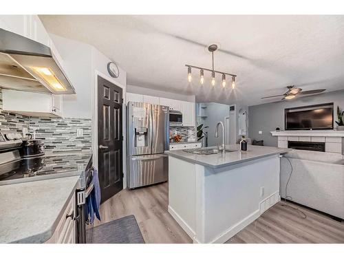 191 Saddleback Road Ne, Calgary, AB - Indoor Photo Showing Kitchen With Double Sink With Upgraded Kitchen