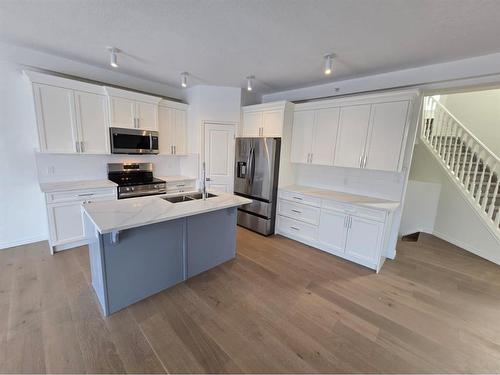 20 Cranridge Crescent Se, Calgary, AB - Indoor Photo Showing Kitchen With Stainless Steel Kitchen With Double Sink