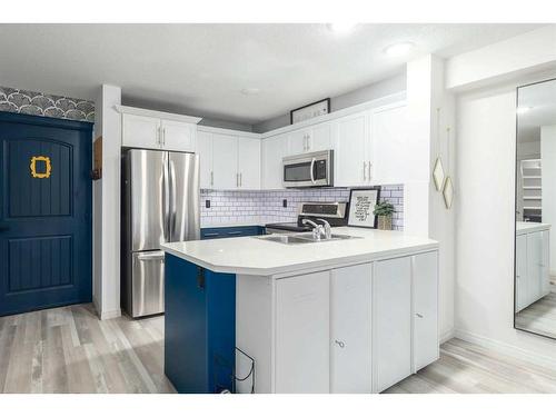 109-304 Cranberry Park Se, Calgary, AB - Indoor Photo Showing Kitchen With Double Sink